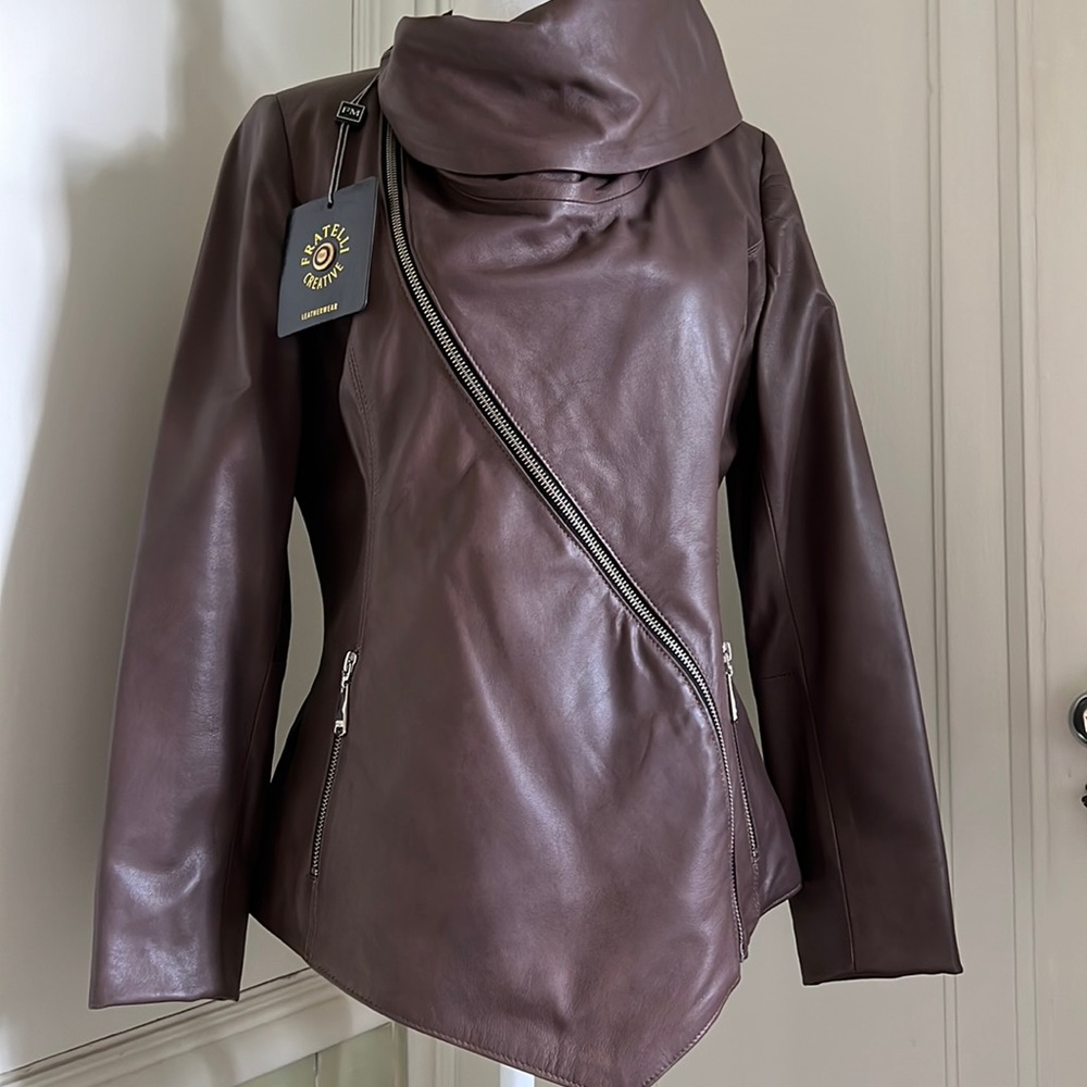 Fratelli Italian leather jacket, IT size 42, US size 6